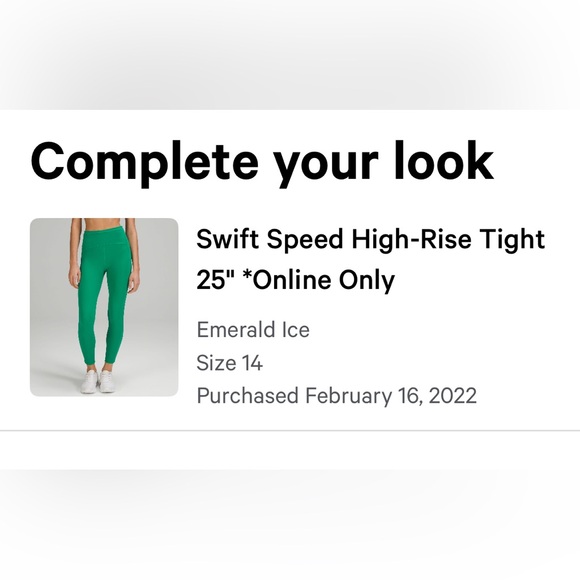 Swift speed high rise tight size 14 - Picture 2 of 4